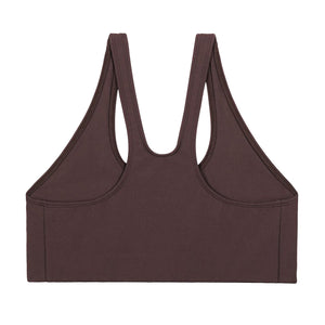 Runner Script Sports Bra Chocolate