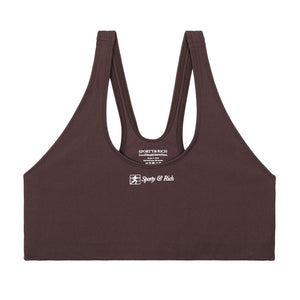 Runner Script Sports Bra Chocolate