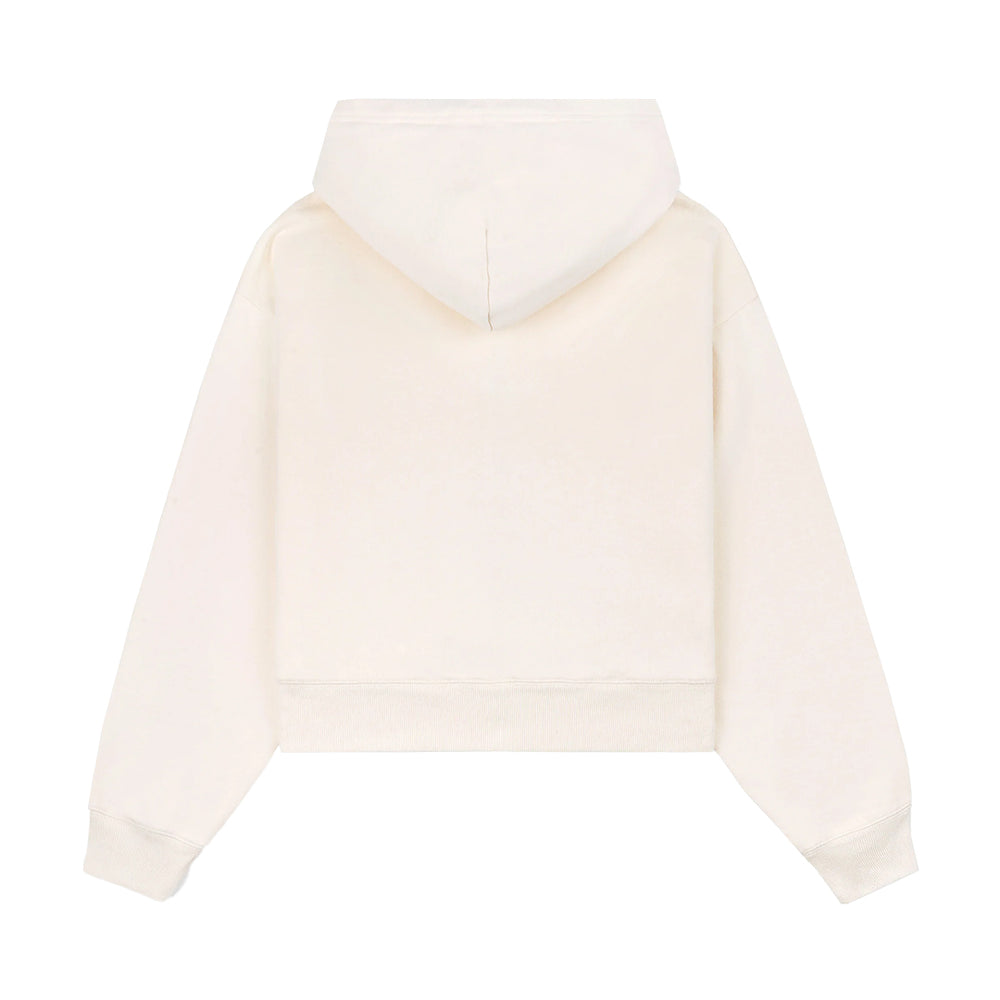 Vendome Cropped Zip Hoodie Cream