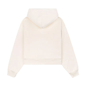 Vendome Cropped Zip Hoodie Cream