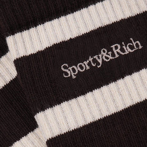 Serif Logo Socks Chocolate