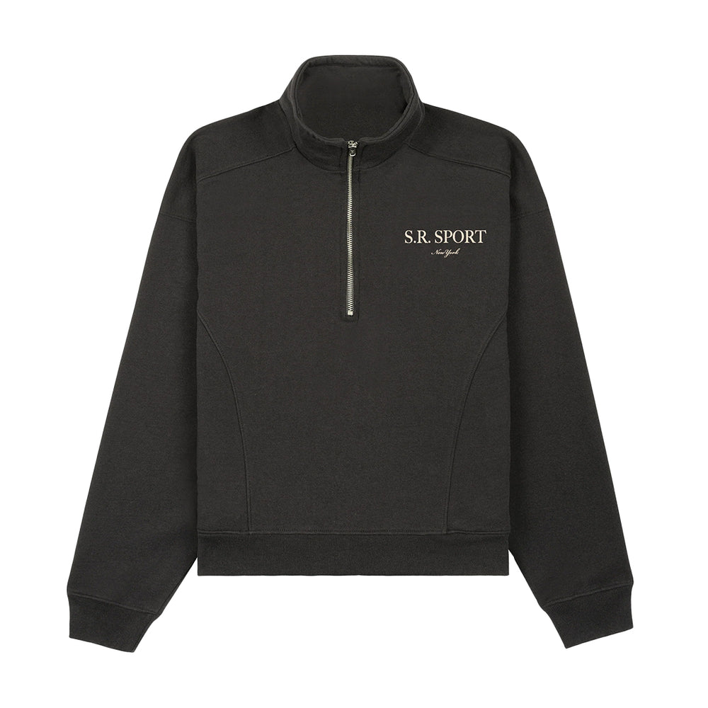 S.R. Sport Quarter Zip Faded Black