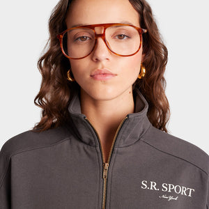 S.R. Sport Quarter Zip Faded Black