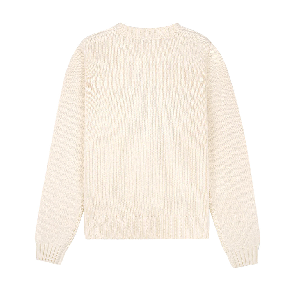 Horse Knitted Sweater Cream