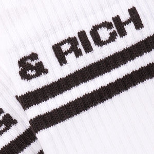 Bold Logo Socks White