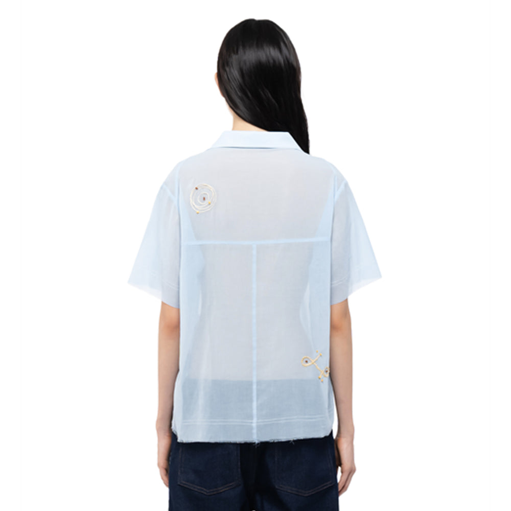 WHIM EMBROIDERY SHIRT BABY BLUE