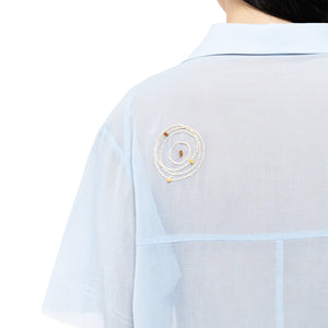 WHIM EMBROIDERY SHIRT BABY BLUE