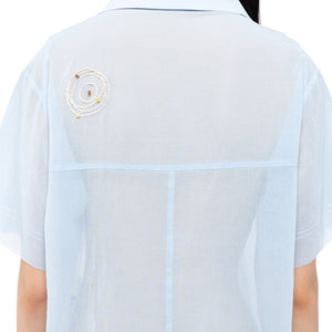 WHIM EMBROIDERY SHIRT BABY BLUE