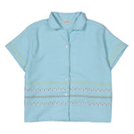 BOWIE EMBROIDERY SHIRT TURQUOISE
