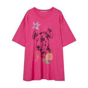 PET DRAWING TEE PINK