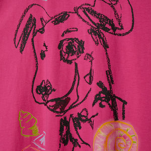 PET DRAWING TEE PINK