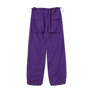 LETTERING PARACHUTE PANTS PURPLE