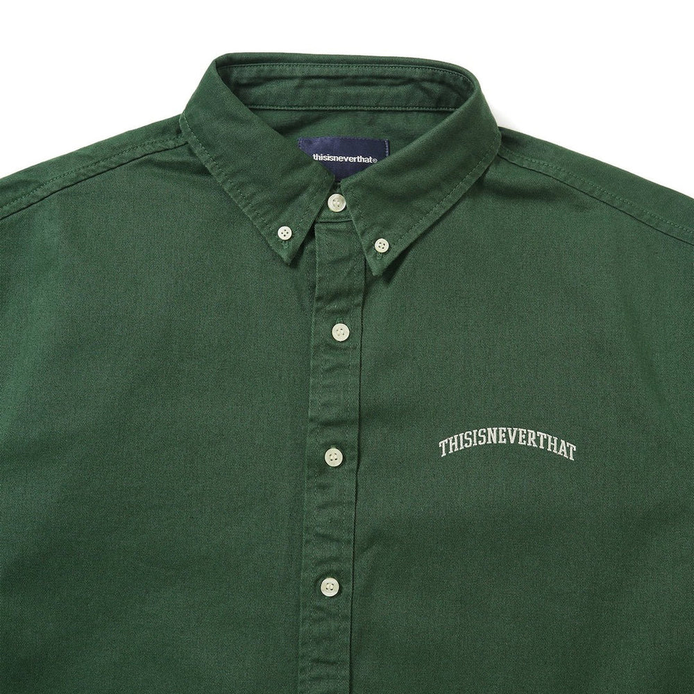 WASHED DENIM SHIRT GREEN