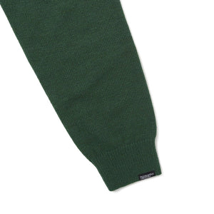 VELVET KNIT ZIP POLO GREEN