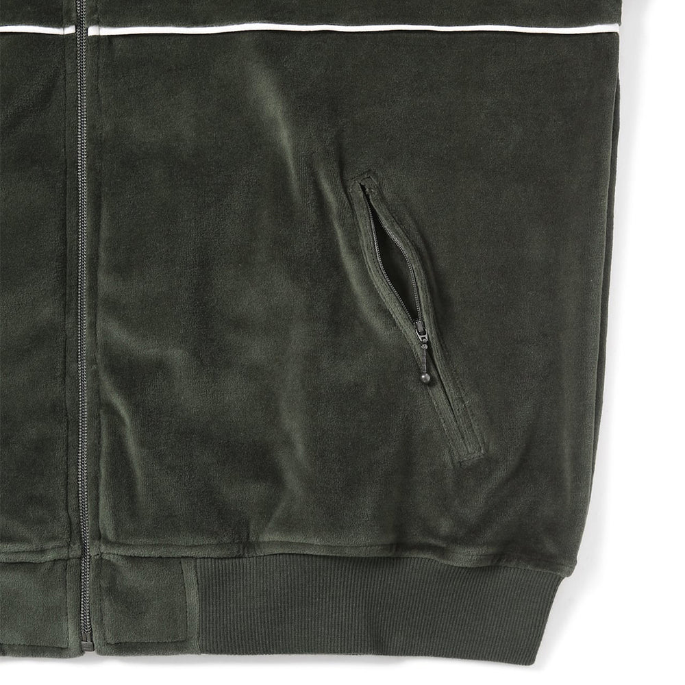 VELOUR TRACK JACKET GREEN