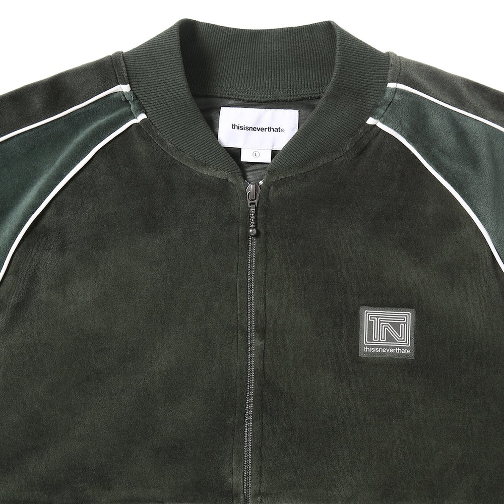 VELOUR TRACK JACKET GREEN