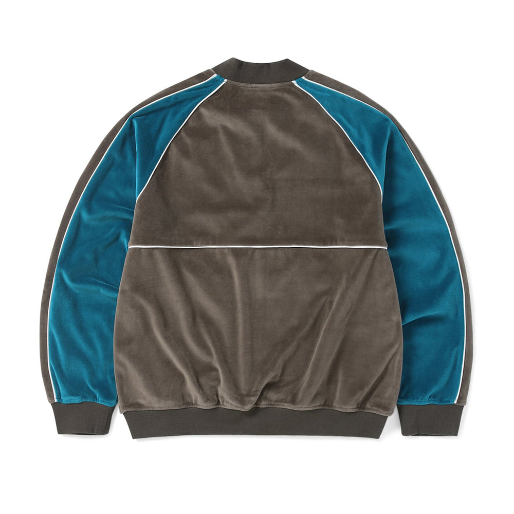 VELOUR TRACK JACKET BROWN