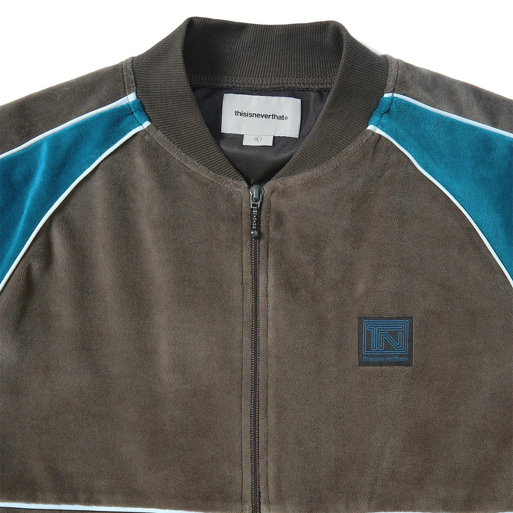 VELOUR TRACK JACKET BROWN