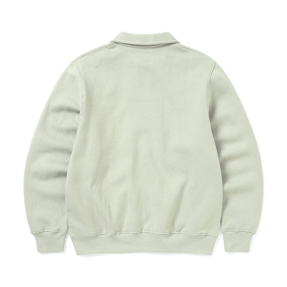 OPEN COLLAR SWEATSHIRT STONE