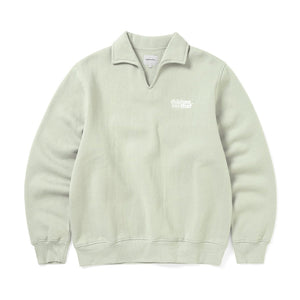 OPEN COLLAR SWEATSHIRT STONE