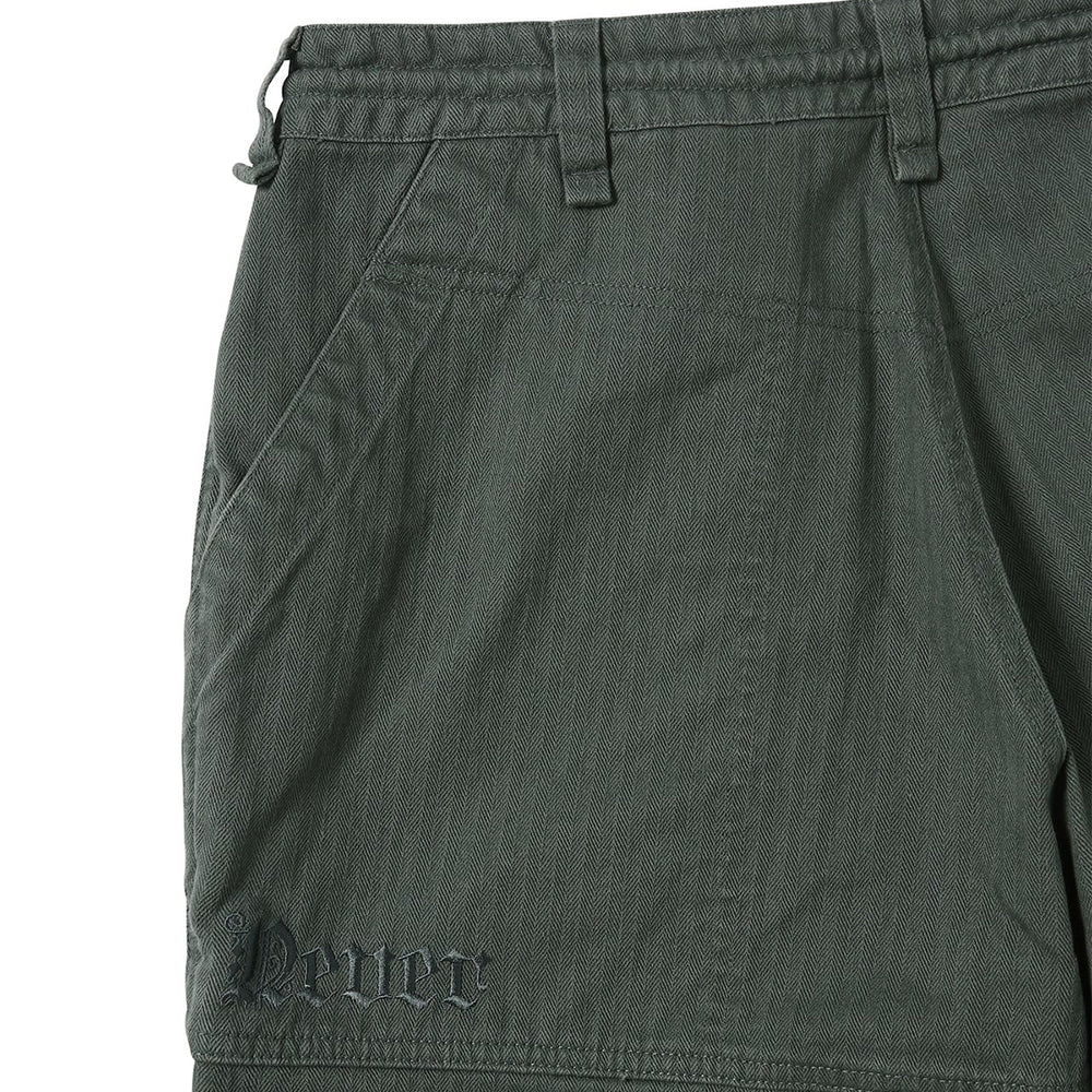 HERRINGBONE UTILITY PANT GREEN