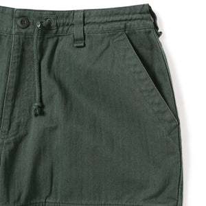 HERRINGBONE UTILITY PANT GREEN