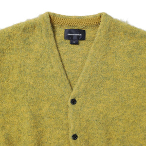 HAIRY KNIT CARDIGAN MUSTARD