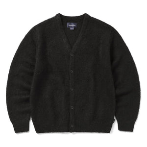 HAIRY KNIT CARDIGAN BLACK