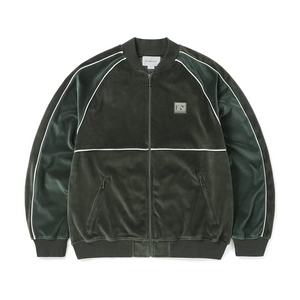 VELOUR TRACK JACKET GREEN