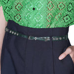 Concho Nylon Belt Green