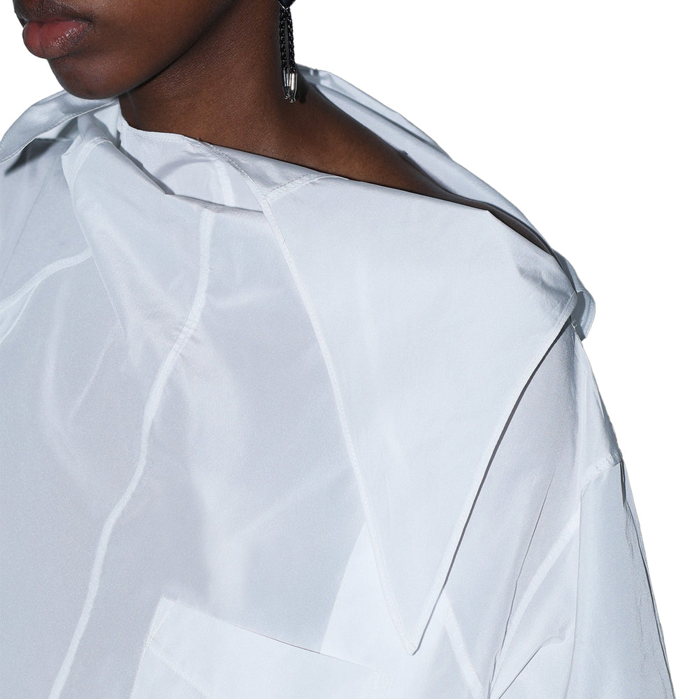 Memory Taffeta Blouse White