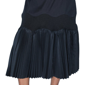 Taffeta Pleats Skirt Black