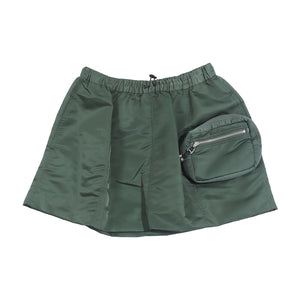 Nylon Twill Skirt Khaki