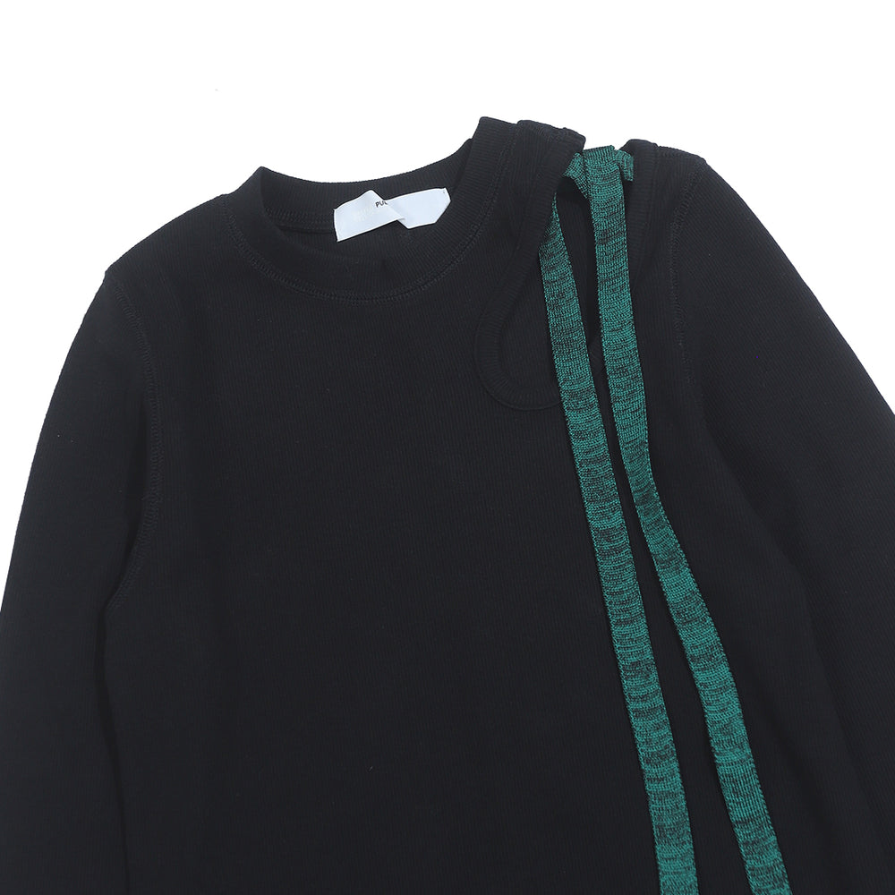 Rib jersey L/S Black