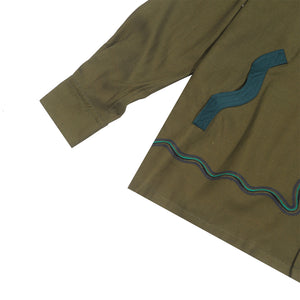 Panel Print Shirt Khaki