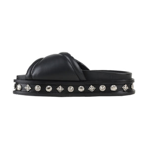 AJ1329 - SOFT LEATHER SANDALS BLACK