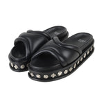 AJ1329 - SOFT LEATHER SANDALS BLACK