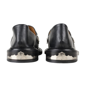 AJ1326 - METAL EYELETS MULES BLACK