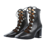 AJ1021 LACE-UP ANKLE BOOTS
