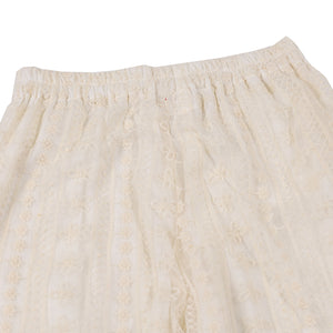 PEARL LACE PANTS WHITE