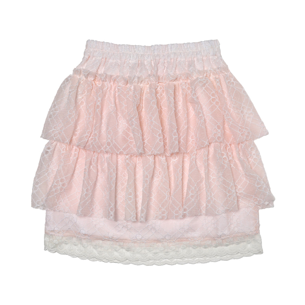 Aruna Mini Ruffle Skirt Pink