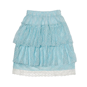 Aruna Mini Ruffle Skirt Blue