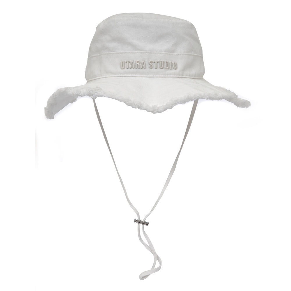 FISHERMAN BUCKET HAT WHITE