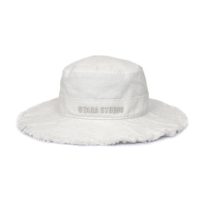 FISHERMAN BUCKET HAT WHITE