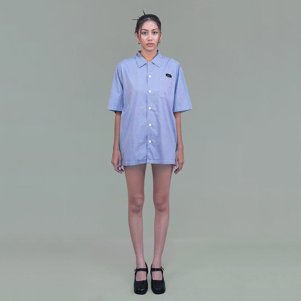COLLIN SHORT SHIRT BLUE