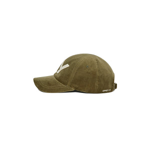 YY VELVET BALL CAP KHAKI