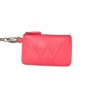 YY CHAIN WALLET WITH MIRROR PINK