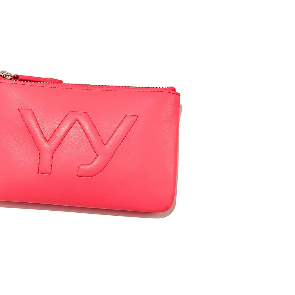 YY CHAIN WALLET WITH MIRROR PINK