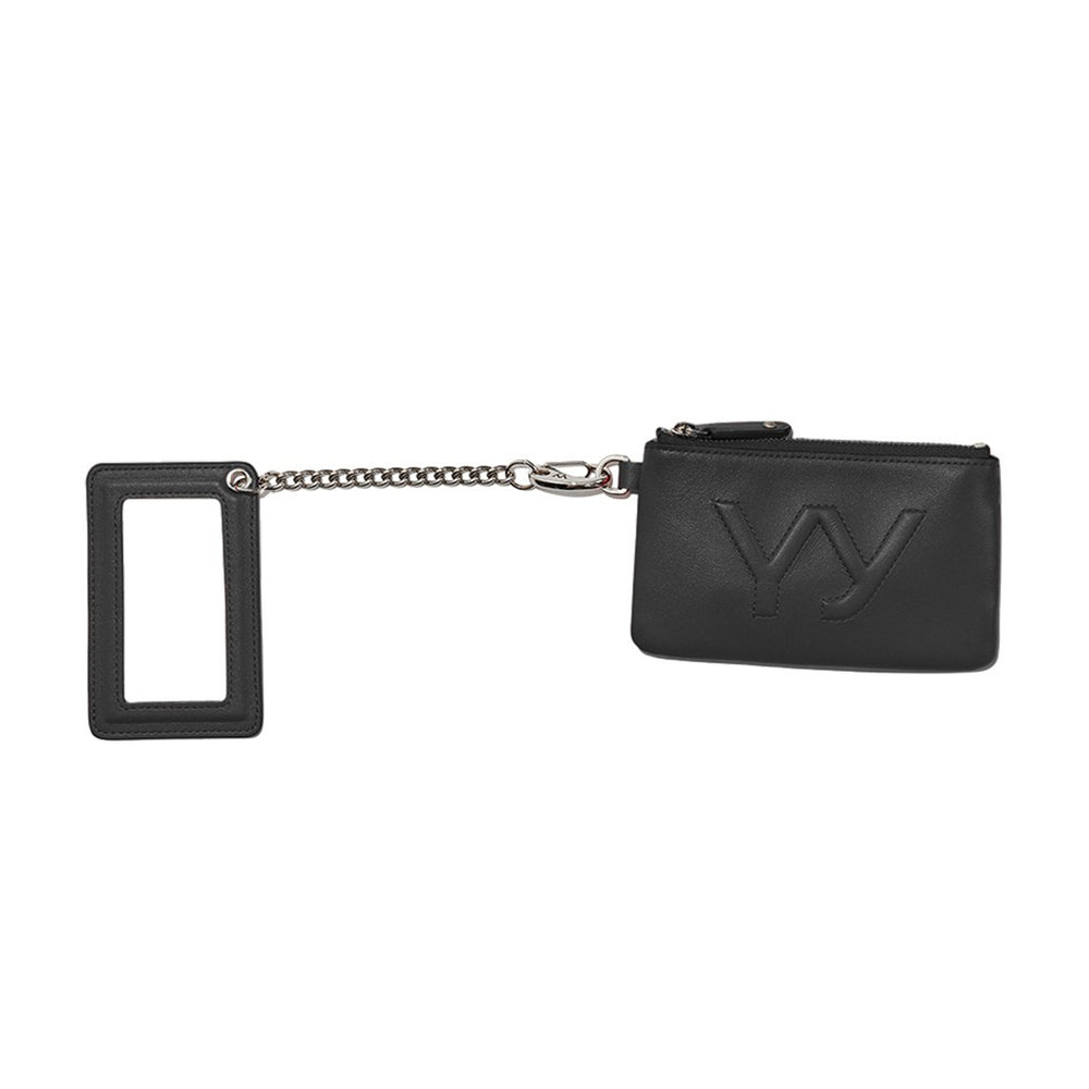 YY CHAIN WALLET WITH MIRROR BLACK