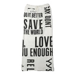 SLOGAN GRAPHIC SKIRT WHITE